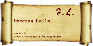 Herczeg Leila névjegykártya